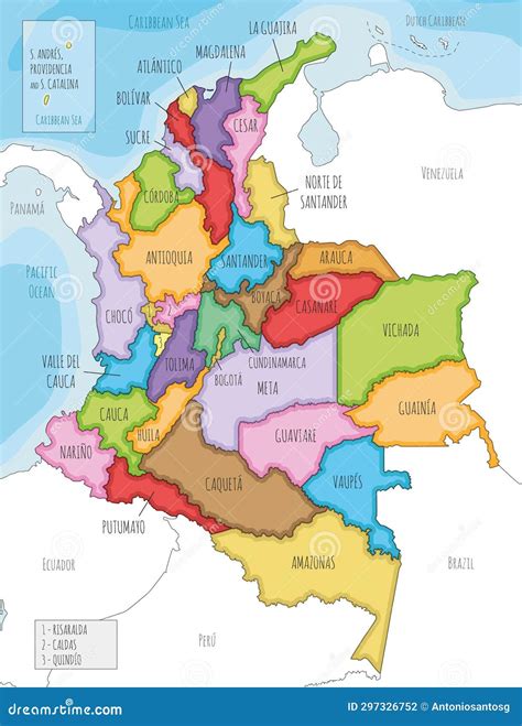 Colombia: Departments & Major Cities .